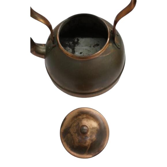 Tagus Copper Vintage Tea Kettle Made in Portugal R 52 Wooden Handle - Picture 2 of 11